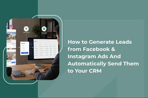 Facebook and Instagram leads automatically syncing with a CRM through lead capture automation.