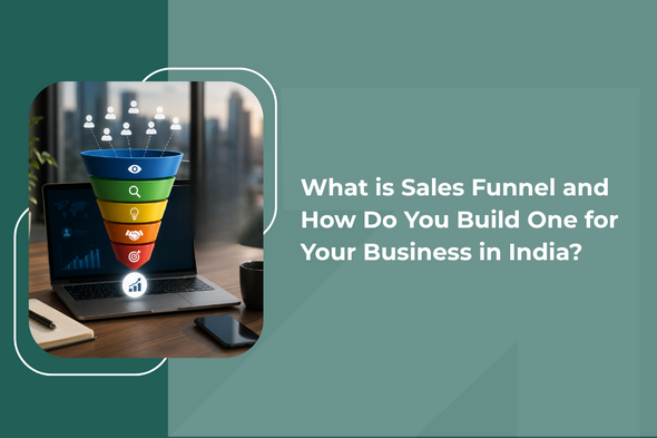 Sales funnel showing the customer journey from lead generation to conversion.
