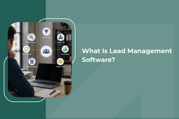 CRM dashboard illustrating lead capture, assignment, nurturing, and tracking.